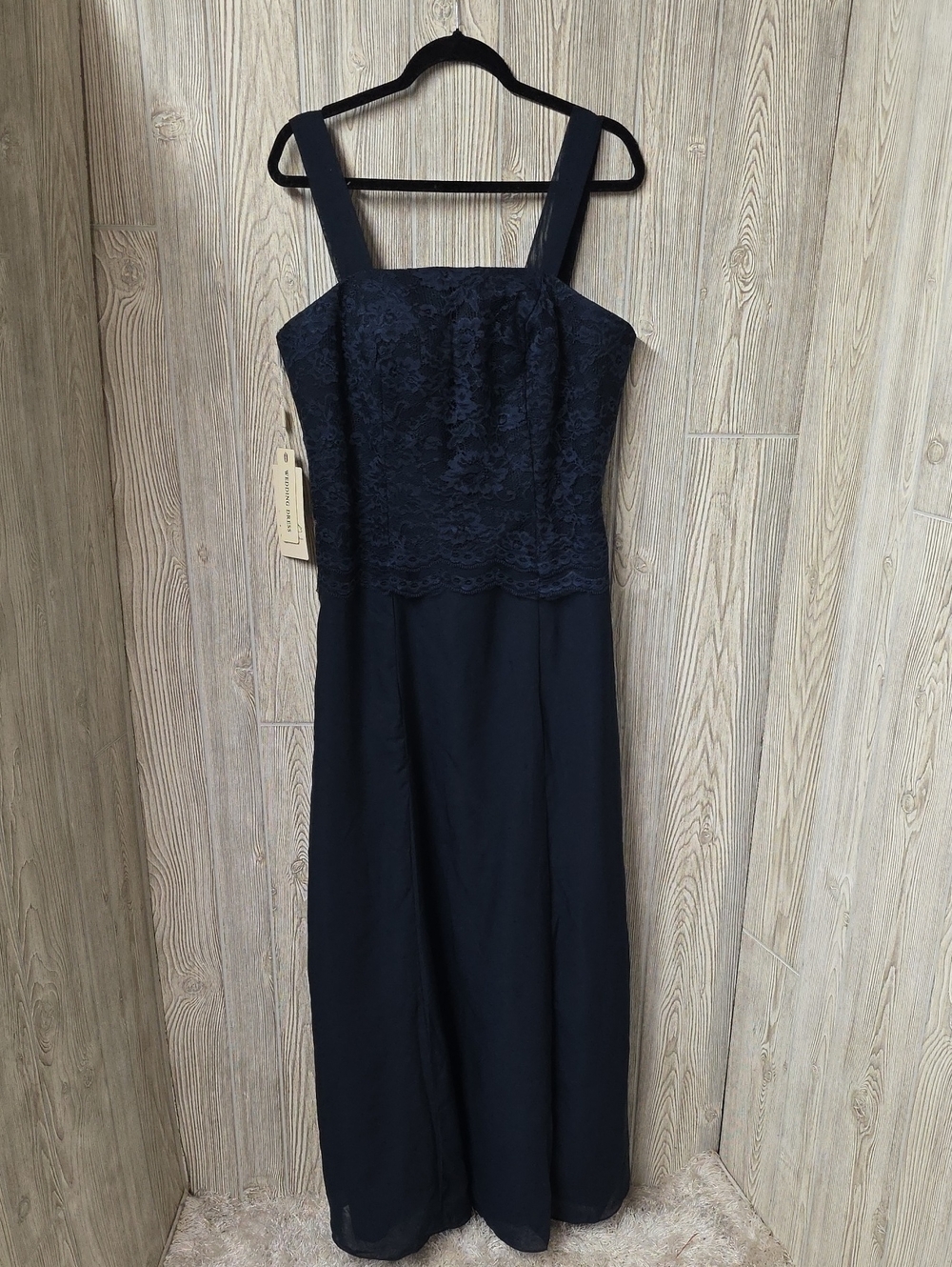 Navy Blue Lace and Chiffon Mother of The Bride Wedding Dress Formal Dress NWT